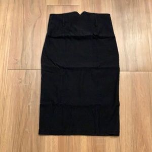 Long black pencil skirt